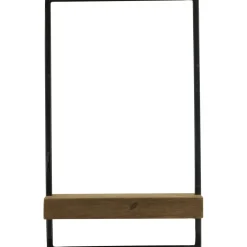 Wandplank Pardal Hout metaal 50x30 cm bruin