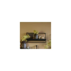 Wandplank Pardal Hout metaal 30x60 cm zwart