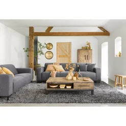 2,5 zitsbank Alpa Pocketvering antraciet