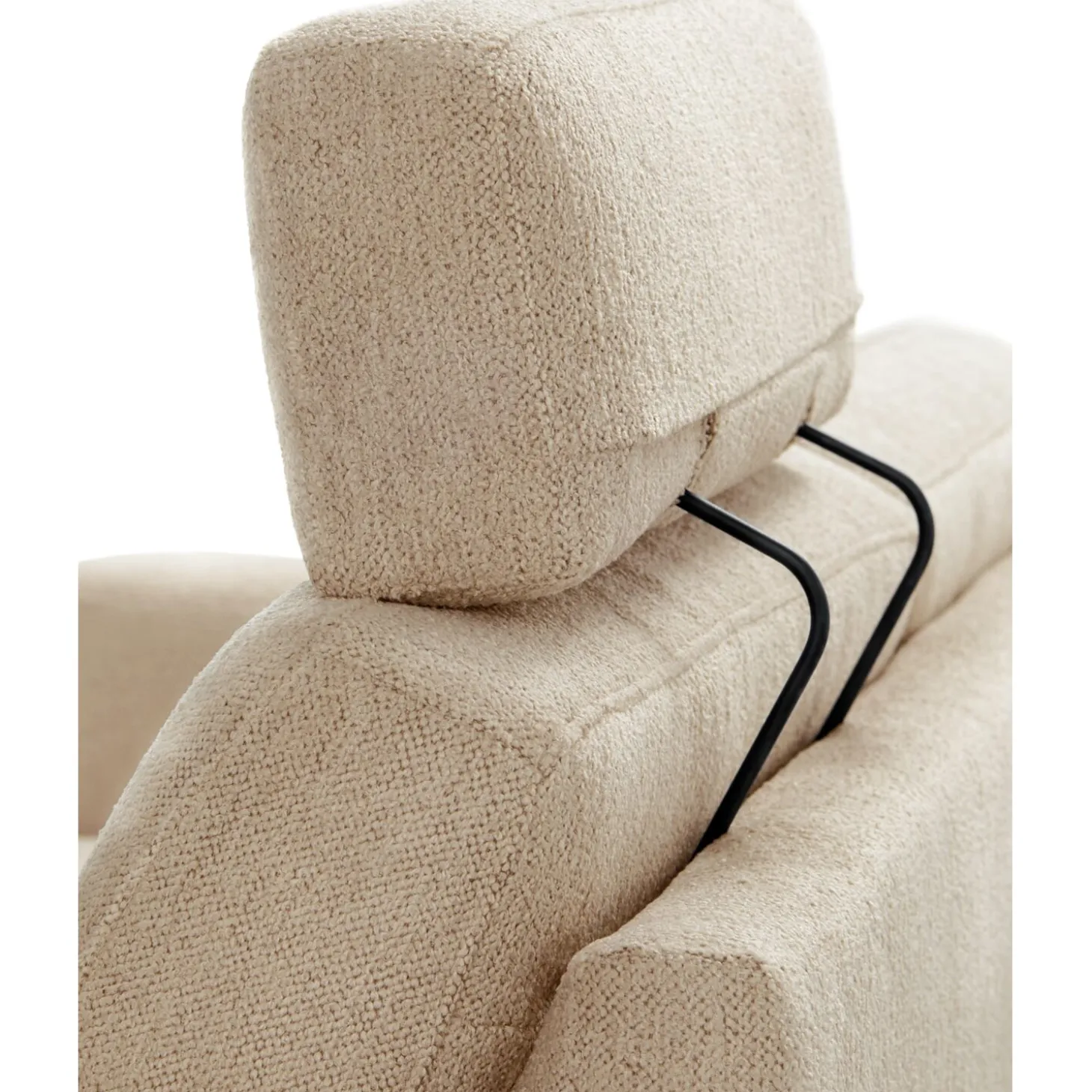 2,5 zitsbank Moscato Koudschuim beige relaxfunctie rechts