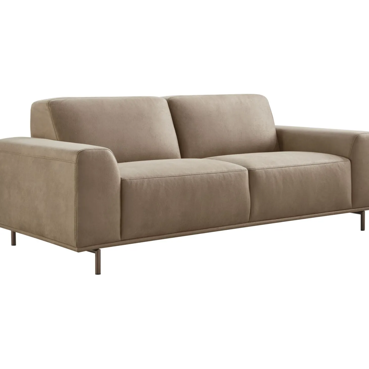 2,5 zitsbank Pantini Microleder bruin premium comfort