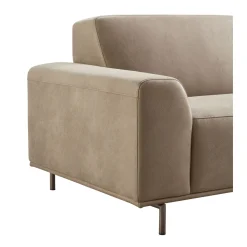 3 zitsbank Pantini Microleder bruin excellent comfort